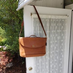 coach leather brown women's briefcase